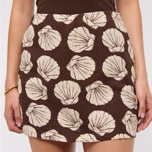 Linen-Blend Shell Mini Skort